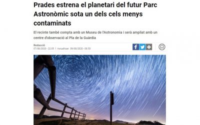 Prades estrena el planetari del futur Parc Astronòmic sota un dels cels menys contaminats