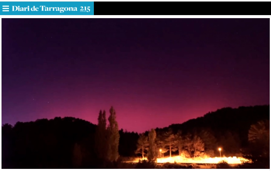 DIARI DE TARRAGONA: Las espectaculares auroras que se han visto en Prades